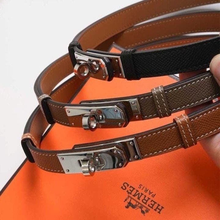 HM [여성] 에르메스 켈리 18 버클 벨트 (은장)