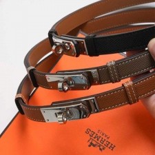 HM [여성] 에르메스 켈리 18 버클 벨트 (은장)