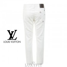 LV 루이비통 모노 자수 화이트 슬림 일자진