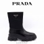 PD 프라다 여성 브러시드 가죽 부츠