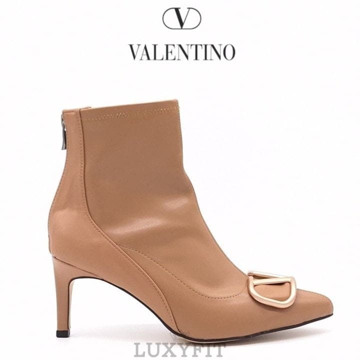 VT 발렌티노 여성 로우힐, 미들힐, 하이힐 V로고 앵클 부츠