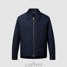 LV 루이비통 Z010 퀼티드 넥타이그램 셔츠 자켓