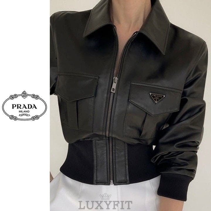 PD 프라다 시보리 레더자켓