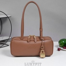 MU 미우미우 토트 가죽 보 백