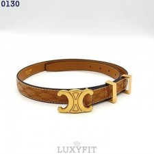 CL 셀린느 트리옹프 엠보싱 가죽 여성벨트 (카멜)