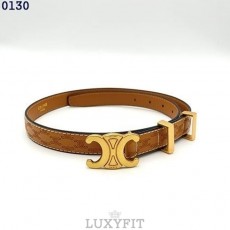 CL 셀린느 트리옹프 엠보싱 가죽 여성벨트 (카멜)