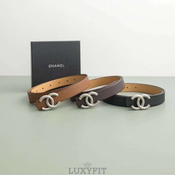 CN 샤넬 CC로고 레더 벨트