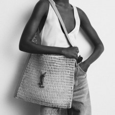 YS 생 로랑 라피아 네트 숄더백
