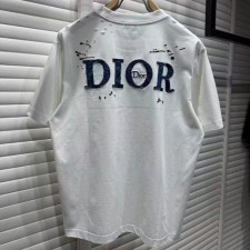 DO 디올 데님패치 데미지 자수반팔