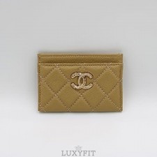 CN 샤넬 캐비어 골드 메탈 카드지갑