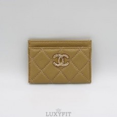CN 샤넬 캐비어 골드 메탈 카드지갑