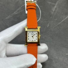 HM 에르메스 H아워 스몰 오렌지 금장 21mm