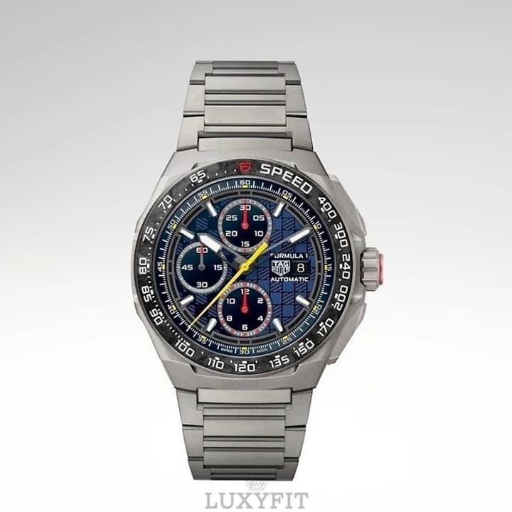 TH 태그호이어 포뮬러 1 크로노그래프 x 오라클 레드불 레이싱 오토매틱, 44 mm, 티타늄