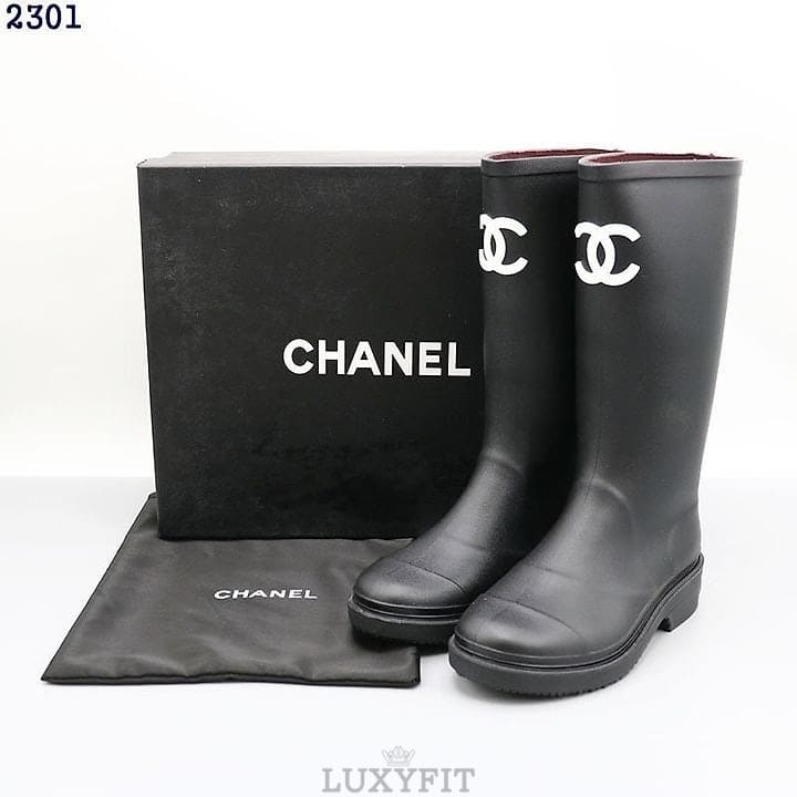 CN 샤넬 CC로고 레인부츠