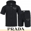 PD 프라다 클래식 지퍼 우븐 하프 셋업