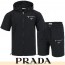 PD 프라다 클래식 지퍼 우븐 하프 셋업