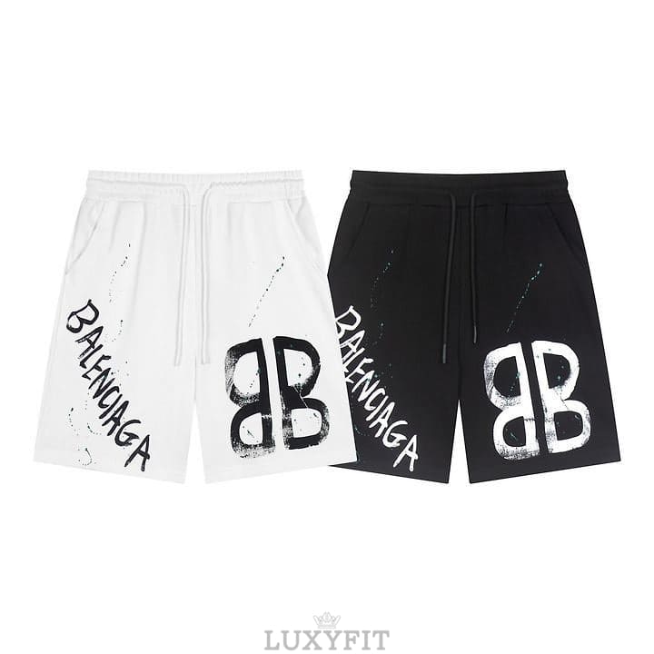 BC 발렌시아가 A 6420 그래피티 로고 스웨트 쇼츠