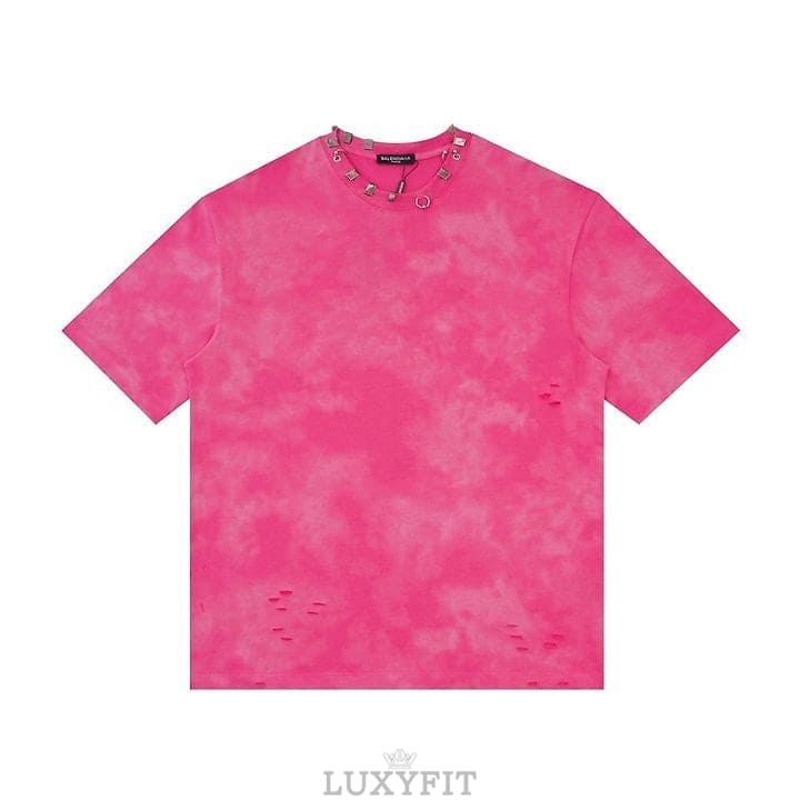 BC 발렌시아가 A 6519 피어싱 타이다이 구제 워싱 반팔