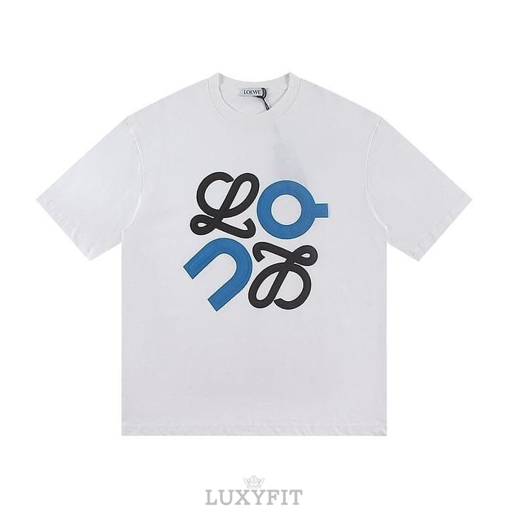 LW 로에베 A 6436 퍼프 프린트 아나그램 반팔