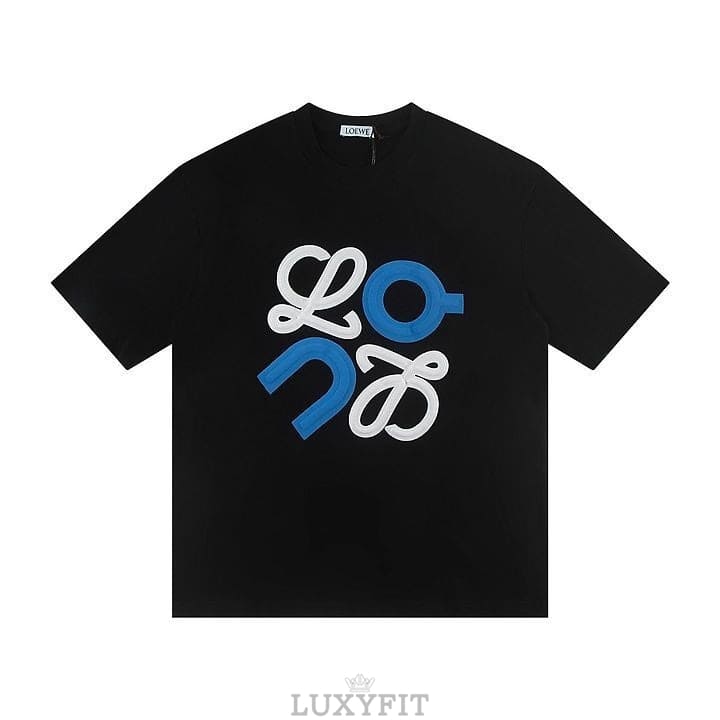 LW 로에베 A 6436 퍼프 프린트 아나그램 반팔