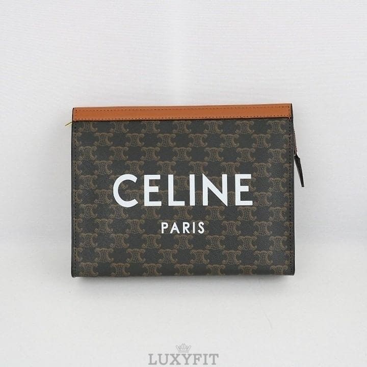 CL 셀린느 트리오페 스펠링로고 파우치 클러치백