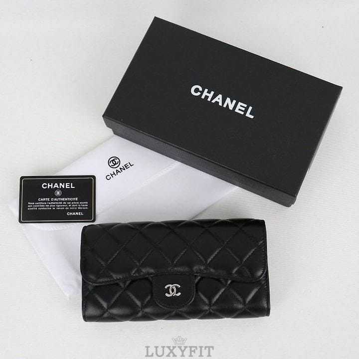 CN 샤넬 50095 클래식 플랩 똑딱이 장지갑