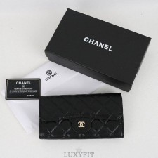 CN 샤넬 50095 클래식 플랩 똑딱이 장지갑