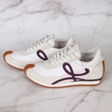 LW 로에베 플로우 러너 나일론 앤 스웨이드 화이트 퍼플