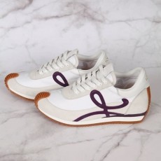 LW 로에베 플로우 러너 나일론 앤 스웨이드 화이트 퍼플