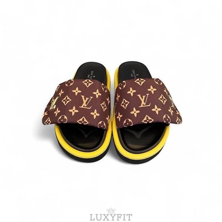 LV 루이비통 스틸로고 뮬 모노그램