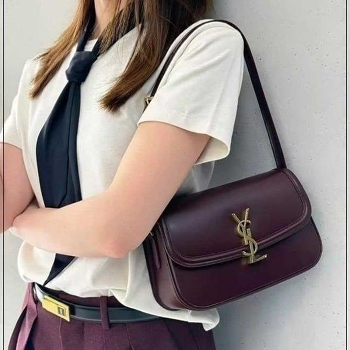 YS 생 로랑 솔페리노 미디엄백 832330 버건디 - solferino