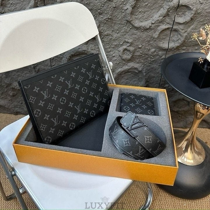 LV 루이비통 이클립스 클러치+지갑+벨트