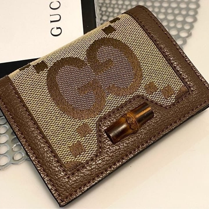GC 구찌 다이애나 뱀부 카드지갑