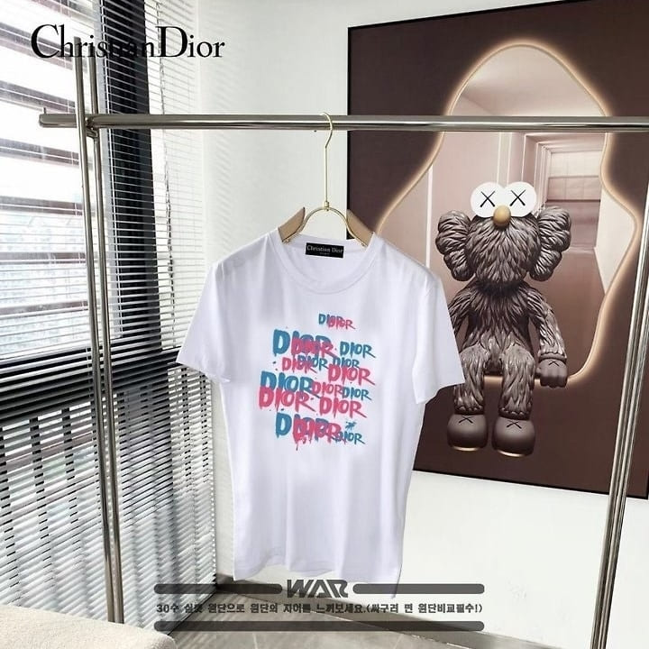 DO 디올 레터링 리피트 로고 반팔 티셔츠