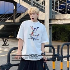 LV 루이비통 패턴 무늬 로고 반팔 티셔츠
