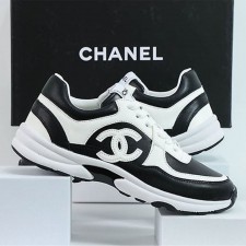 CN 샤넬 CC 로고 범고래 트위드 스니커즈