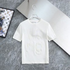 AW 알렉산더왕 여성 자수 빅로고 쿨링 니트라운드