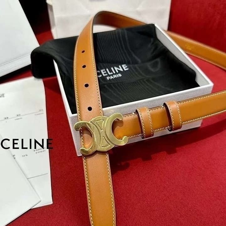 CL 셀린느 베이지 금장 벨트