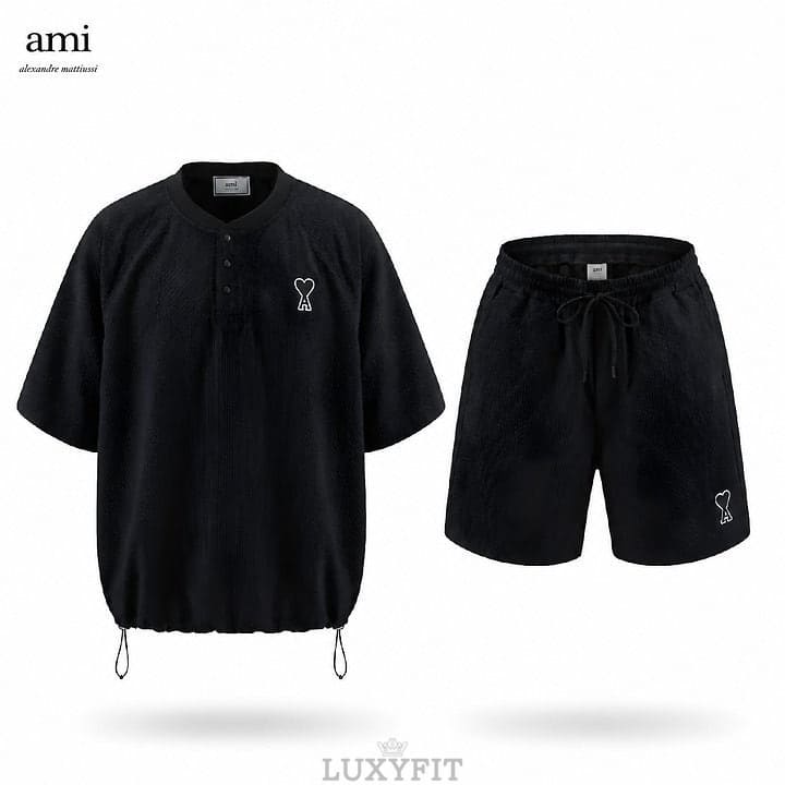 AM 아미 쿨링 와플 헨리 스트링&밴딩 팬츠 SET