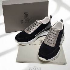 CU 브루넬로 쿠치넬리 남성 스웨이드 러너 스니커즈