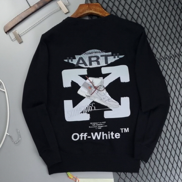 (국내) OH 오프화이트 X NK 나이키 에어 조던 "Jump Man" 맨투맨